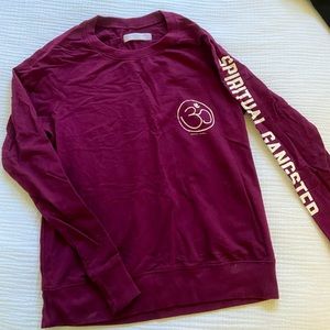 Maroon Spiritual Gangster Lightweight Sweatshirt